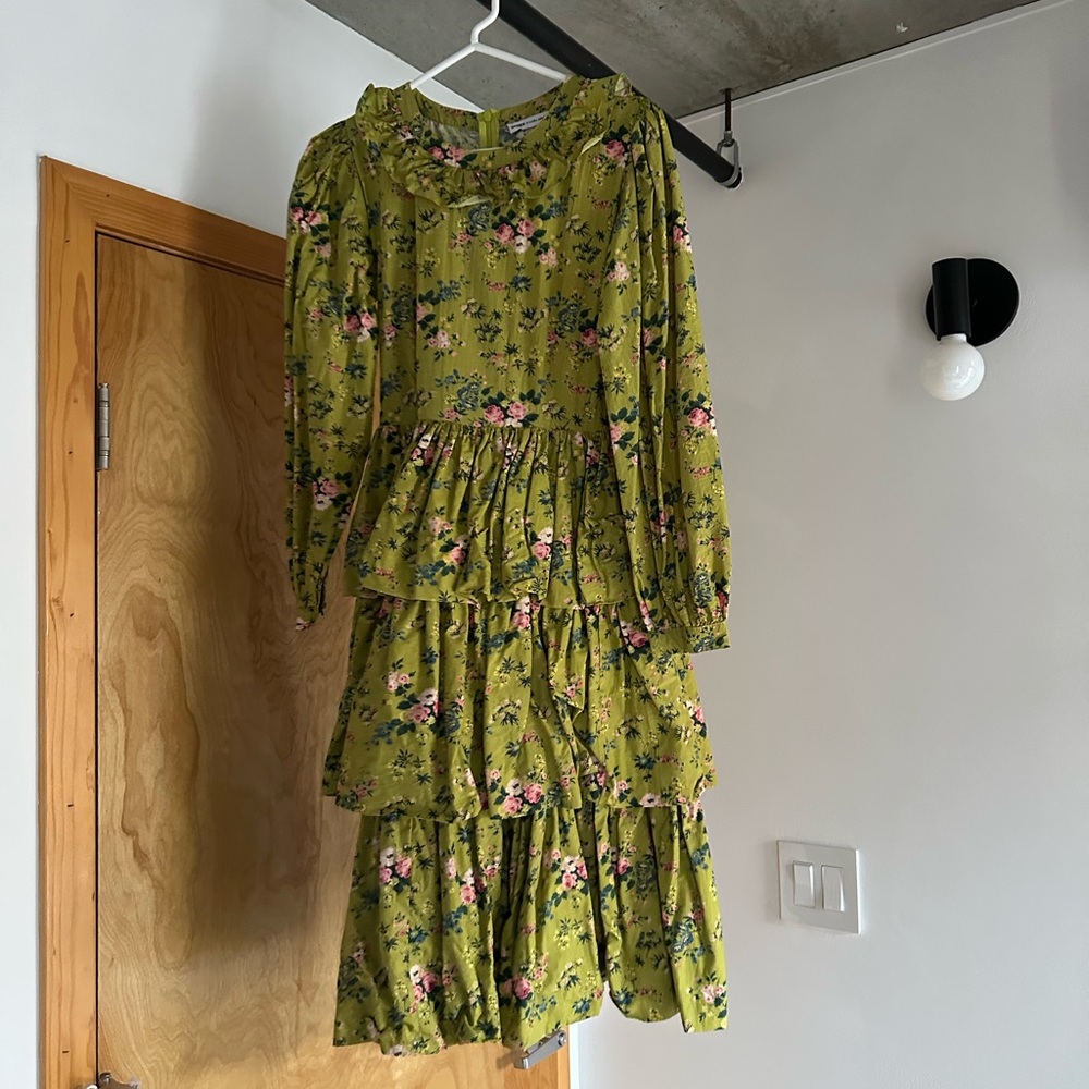 Batsheva x Laura Ashley Welsh Ruffled Floral-print Cotton-poplin Dress